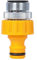 Hozelock Kitchen Tap Connector with a 24mm male head - Yellow