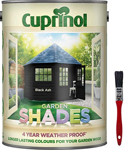 New 2018 Cuprinol Garden Shades Black Ash 5L. Includes PSP touch up brush.