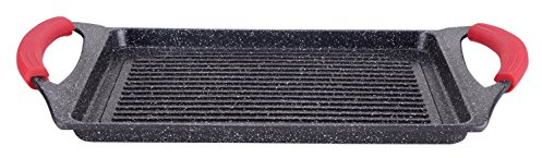 Euronovità EN-22134 Bistecchiera, Pietra, Nero, 36x24x3 cm