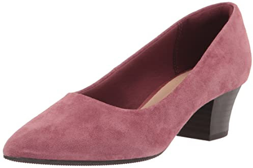 Clarks Damen Teresa Step Pumps, Wildleder in dunkler Rose, 38.5 EU