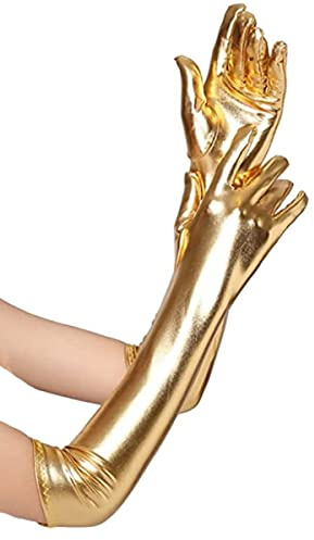 SamHeng Women's Long Stretchy Elbow Length Sexy Bridal Dance Gloves for Evening Party Opera Costume