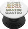 Love Heart Quatro Tee Grunge im Vintage-Stil, Schwarz, Quatro PopSockets mit austauschbarem PopGrip