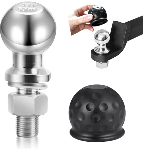 Kugelkopf Anhängerkupplung,Anhängerkupplungskugel,Anhängerkupplung Abdeckung,50mm 3.5T Ø22mm Schraube mit Anhängerkupplung Abdeckung,Ackerschiene Kugelkopf,Anhängekupplungen Traktor