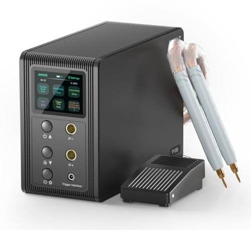 Akku Punktschweißgerät,AWithZ 14.6KW Punktschweißgerät mit Farad-Kondensator,Unterstützt schweißen Kupfer/Reines Nickel/Nickelbeschichtet bleche.für 18650, LiFePO4 Lithium Akku Pack Gebäude(P20B)