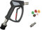 PressureWasherPartsUK Stainless Steel SGS35 Swivel Trigger Compatible to Fit Nilfisk 11.6mm Q/R Adapter & 5 Nozzles