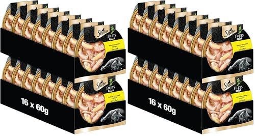 Sheba Filets - Nourriture Humide pour Chat - Poulet - 16 x 60 g (Lot de 2)