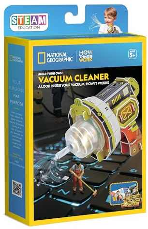 National Geographic Build Your Own Parachute Launcher Kit – STEM Science Construction Toy for Kids Age 5+ – Educational Aerodynamics Learning Set with Working Parachute Launcher
