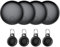 Air Tag-4 Pack, Item Finder Works with Find My App (iOS Only), Luggage Tracker for Bags, Keys, Wallets, Replaceable Batteries Last 1 Year, 100dB Loud Beep, IP67 Waterproof with Holder Keychain Black
