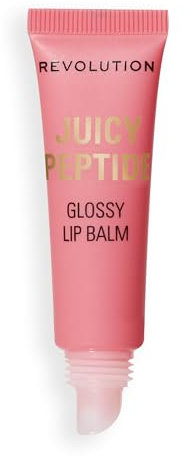 Revolution Juicy Peptide Lip Balm, Baume à Lèvres Hydratant aux Peptides, Squalane & Vitamine E, Vegan & Cruelty-Free, 8ml, Shimmer Mai Tai Pink