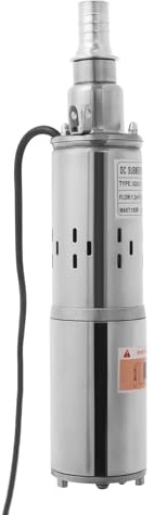 RjcdOPL Bomba sumergible para pozos profundos solares, 12 V, 180 W, 1000 l/h, 30 m, bomba de pozo sumergible, IP68, silenciosa (0-30 dB), para riego jardín granja casa