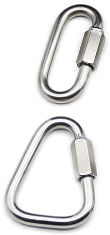 MOLERRI 2PCS Maillons de Chaîne en Acier Inoxydable 304 pour Accrocher un Hamac, Randonnée, Capacité de 2200 Livres