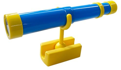Ginwrek telescope play tower Telescope Children Children's, Foldable Plastic Monocular Play Tower For Kids Sky Blue Adjustable Toy For Playground Adventures