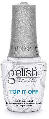Gelish Top It Off, Sealer Gel Top Coat LED Polish, High-Gloss Nail Polish Top Coat for Long-Lasting Shine and Durability - Perfect for Professional and At-Home Use, 0.5 oz
