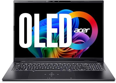acer Swift Go 16 AI OLED (SFG16-74-756J) AI Laptop, Copilot+ PC, 16 WUXGA+ OLED 120Hz Display, Intel Core Ultra 7 256V, 16 GB RAM, 1 TB GB SSD, Intel Arc Grafik 140V, Windows 11, QWERTZ Tastatur