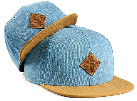 Soulbuddy Cap Herren Cap Kinder – 2er-Set Familien Outfit Set – Vatertagsgeschenk für Papa – Geschenke zum Vatertag – Papa Geschenk – Hellblau – One Size und Kids L