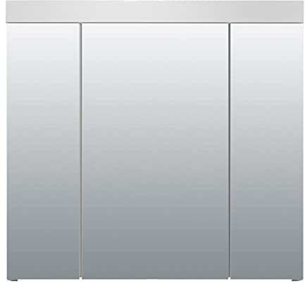 trendteam smart living Badrum spegelskåp spegel devon, 80 x 75 x 16 cm vit högglans, vit med gott om förvaringsutrymme