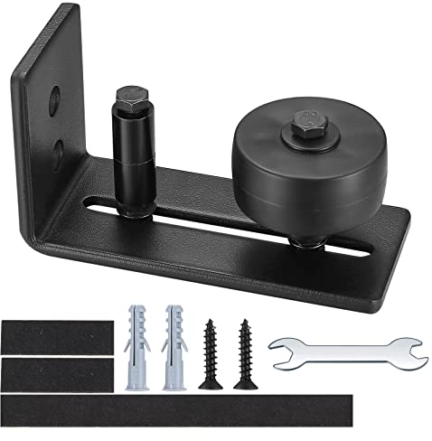 Guide de Plancher Porte Coulissante, 8 en 1 Guide de Plancher de Porte de Grange, Rouleau Réglable Guide au Sol pour Portes Coulissantes