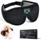 Sleep Mask with Bluetooth Headphones, Boodlab 3D Bluetooth Sleep Mask with Ultra Thin Speakers, Wireless Washable Sleeping Headphones for Insomnia Meditation Travel, Cool Gadgets Gift for Women Man
