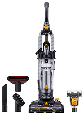 EUREKA PowerSpeed Lightweight Powerful Upright Vacuum Cleaner for Carpet and Hard Floor, Pet Turbo, Black,Yellow