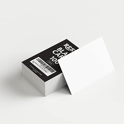 Reskid 100 Pack of 3x5 inches Thick Heavyweight Index Cards on 110lb Card Stock - Perfect for Note-Taking, Studying, and Organization - Ideal for Classrooms, Office, and Home Use (3x5, Inches)