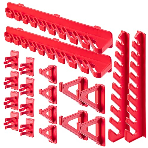 KADAX Red Plastic Tool Hooks, 16 Piece Set, Workshop & Garage