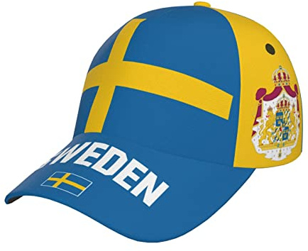 934 Casquette De Baseball Drapeau De La Suède, Football Suédois, Patriotique Casquette Vintage Casquette De Camionneur Confortable Chapeau De Papa pour Badminton Tennis Activités