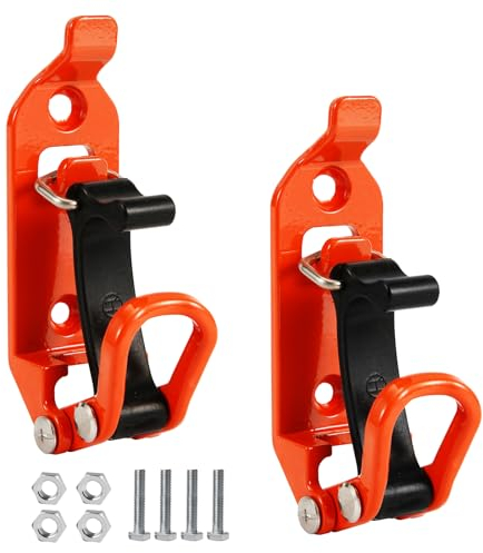 2pcs Support Pelle, Orange Support Pelle Galerie Toit Accessoires Galerie de Toit avec Vis Écrous Fixations Galerie Toit Outils de Montage Mural pour Camion Voiture Bateau