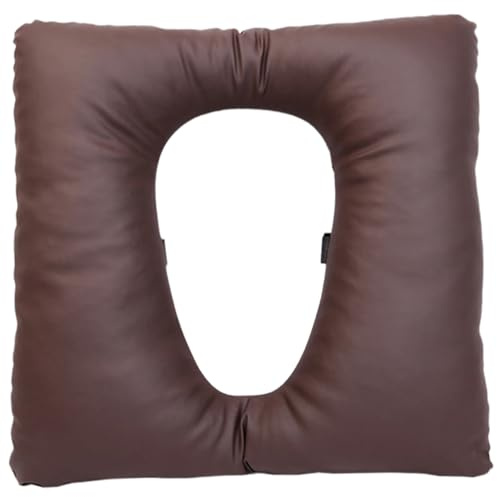 AZIDWERYQ Cojín de Asiento del Inodoro 17 x 17 espesas al Inodoro Acolchado Impermeable Asiento de Inodoro portátil de Asiento de Inodoro Elevado PU PU Cuschón de Cuero para Personas Mayores