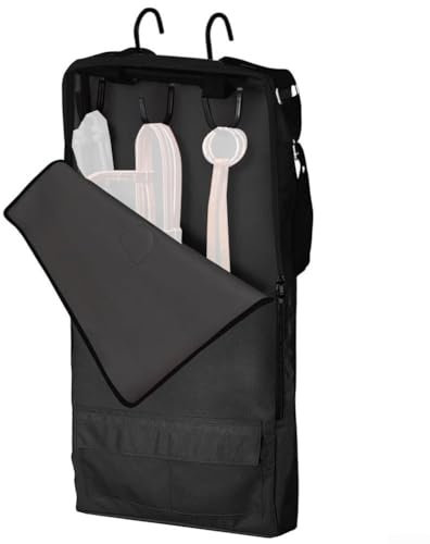 Hasaller Pferde-Tack-Tragetasche Zaumzeug Halfter Tasche Tack Rack Reittaschen Tragbare wasserdichte Zaumzeug Halfter Tasche mit 3 Haken Rack für Reitzaumzeug Zügel (schwarz)