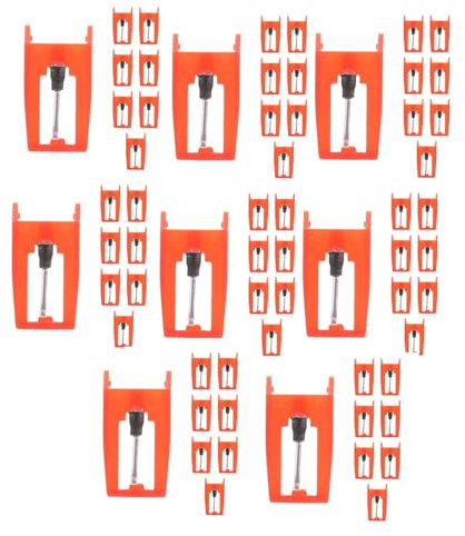 Booso 64 PièCes SéRies Tourne-Disque Aiguille Tourne-Disque Remplacement Stylet Aiguilles pour Vinyle Tourne-Disque