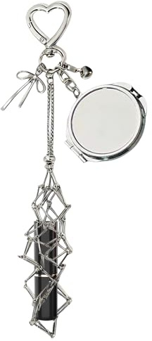 Porte-baume À Lèvres – 20 X 5 X 1 Cm, Porte-clés Pour Étui À Rouge À Lèvres, Porte-clés Pour Étui À Baume À, Organisateur Cosmétique Portable Avec Miroir Pour Femmes Et Filles