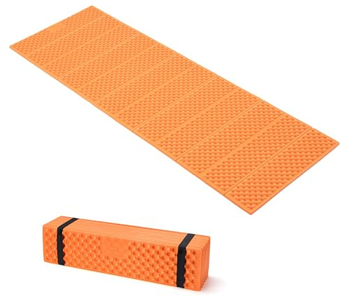 Qunature Esterilla de Asiento Portátil con Espuma XPE, Colchoneta de Exterior Plegable y Ultraligera para Dormir Sentarse, 340 g Compacto para Acampada, Senderismo y Mochileros
