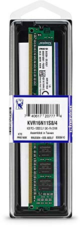 Kingston ValueRAM 4GB 1600MT/s DDR3 Non-ECC CL11 DIMM 1Rx8 1.5V KVR16N11S8/4 Desktop-Speicher