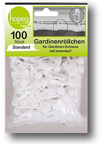 HOPEG Gardinenröllchen weiß 100 Stk. Gardinenrollen