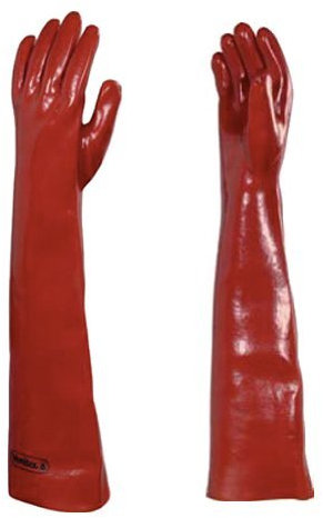Venitex Gants résistant aux produits chimiques anti-acide Unisexe Couleur Rouge Taille 10 Longueur 60 cm