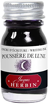 Jacques Herbin 11548T - Writing and drawing ink - Fountain pens and rollerballs - Poussiere de lune - Moon dust - 10 ml - Made in France - Calligraphy