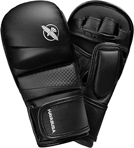 Hayabusa T3 7oz MMA Hybridhandschuhe. Ideal für Kampf, Sparring oder Schlag - Schwarz, Größe M