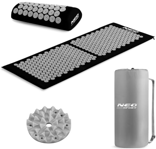 Esterilla de acupresión con púas Neo-Sport 190103 Negro y Gris