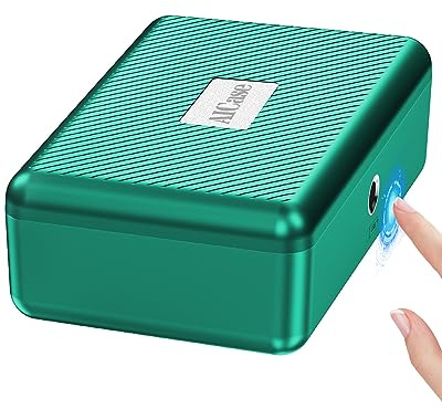 AICase - Caja de almacenamiento biométrica de huellas dactilares, caja de seguridad portátil para dinero en efectivo, caja de seguridad, cerradura de combinación para coche, hogar, oficina, viajes