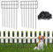 LIANTRAL Garden Fence, 25 Panels Animal Barrier Fence, Rustproof Metal Fence Panels, No Dig Fence Patio Border Animal Fencing for Dog Rabbit Yard Patio Outdoor Decor, Total 42 cm H x 7.63 m