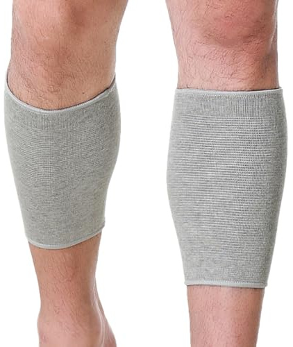 NeoTech Care Calf Compression Sleeve for Calves Support or Shin Splint (Gray Color, Size L, 1 Pair)