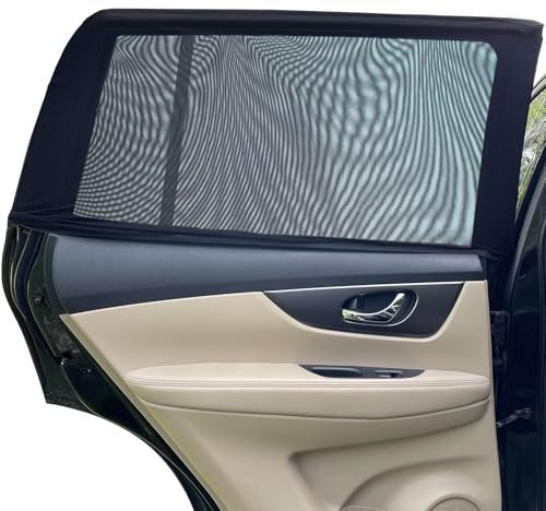 Czkonore Sonnenschutz Auto Baby, 2er Pack Auto-Sonnenschutz für Kinder mit UV-Schutz, Hochelastische & Atmungsaktive Autofenster für Sonnenblende - Passt für 99% Aller Autos, SUVs und MPVs