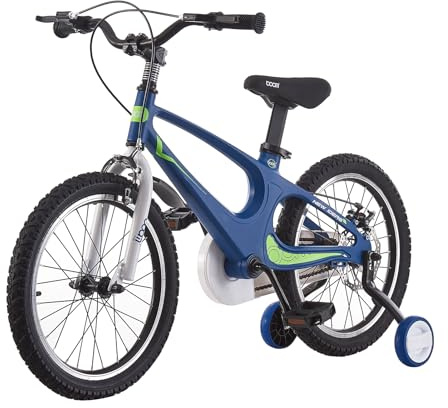 BSTSEL Children's Bicycle 14 16 18 Blue & Pink Kids Bike Boys&Girls Children Bicycle With Silent Stabilizers And Double Brakes Ages 2-9 Years Old Children Bike Gift (Blue, 16 Inch)