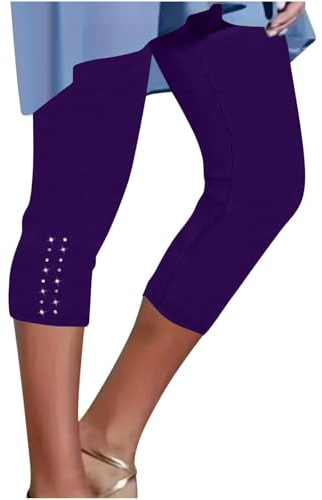 Generiska damleggings, 3/4 bomull, hög midja, yogaleggings dam, 3/4, enfärgade joggingbyxor, andas, yogabyxor, lätta formande capri-leggings, push-up, sportleggings för sport, gym, yoga