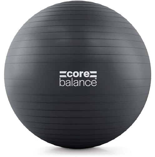 Core Balance Anti-Burst Gym Ball, Black, 75cm