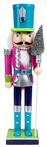 VALICLUD Christmas Nutcracker Soldier Figures Wooden Nutcracker Christmas Decorations 38cm Xmas Decoration Ornament