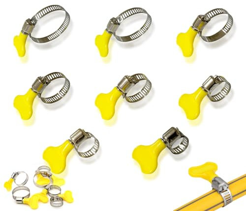 65 Stück Schlauchschellen Edelstahl, 8-44mm Einstellbare Schlauchschellen, Rostfreie Rohrschelle mit Flügelmutter für Gasschlauch Waschmaschinen Sandfilteranlage