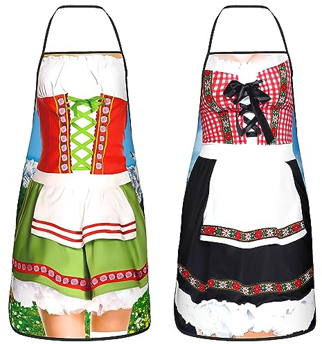 SEPGLITTER Oktoberfest Aprons, Beer Festival Apron, Bavarian Oktoberfest Women's Costume Outfit Novelty Apron for Party, BBQ, Baking, Cook, Kitchen