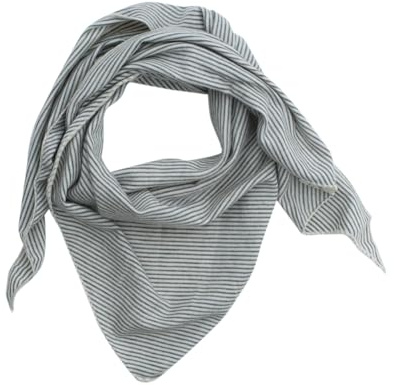 Lilano, Pañuelo triangular para niños/bebé, 70% lana (kbT), 30% seda, 210 g/m², gris claro/natural, 110x50cm