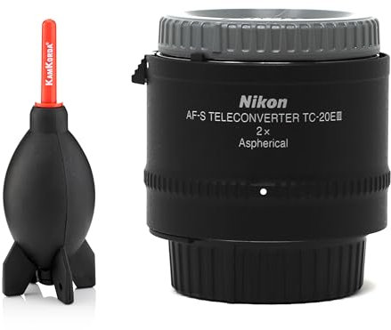 KamKorda Lens Dust Air Blower + AF-S Teleconverter TC-20E III Camera Lens | F Mount Teleconverter, 2x Magnification Factor, Maintains Metering, Autofocus, and VR + 2 Year Warranty